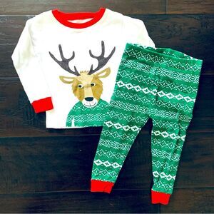 Carter's Infant Baby Christmas Reindeer Snug Fit Pajamas PJs Set | Size: 24m